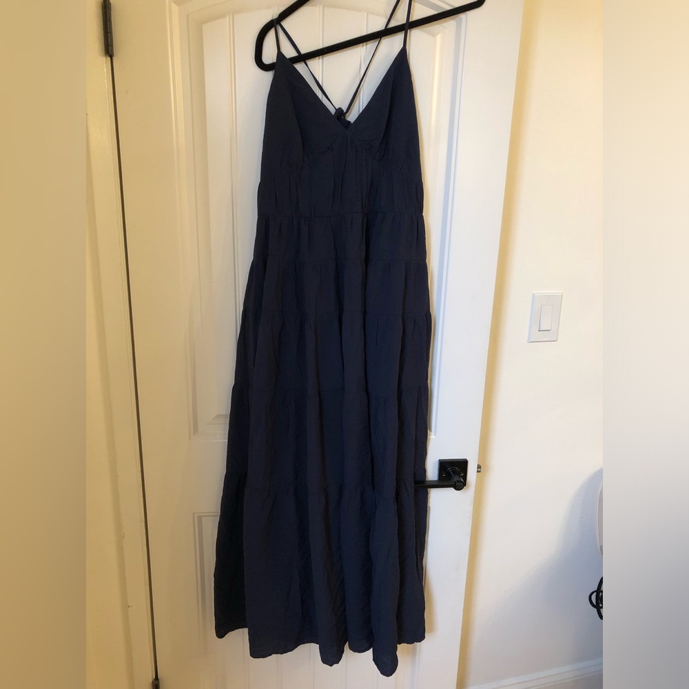 Never worn. Blue maxi summer dress from Abercrombie and Fitch
